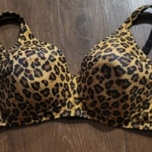 46 B Leading Lady leopard print wirefree  women's bra